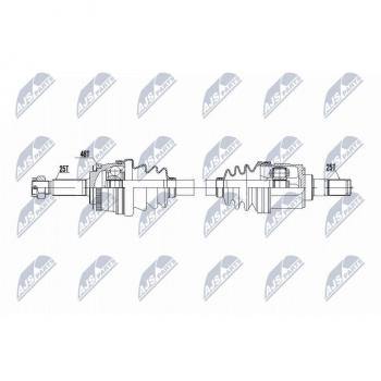Árbol de transmisión NTY NPW-HY-603 Semiaste Antriebswelle