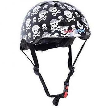 KIDDIMOTO Casco Bicicleta Completamente Ajustabl - Bici Casco para Infantil y Niños para Patinete, Ciclismo, Scooter, Bicicleta de Equilibrio y Monopatin - Pirata Bandera - M