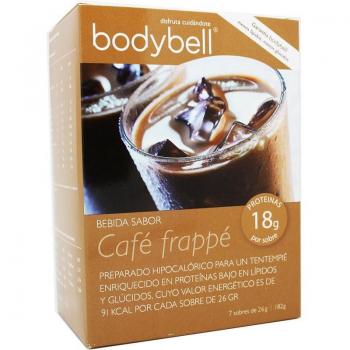 Bodybell Bebida Proteica Sabor Café Frappé 7 Sobres de 18g - Baja en Calorías, Alta en Proteínas