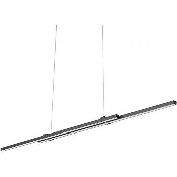 Lámpara colgante LED Tarium de Lucande, moderna, color negro, fabricada en aluminio, para salón y comedor, con 1 bombilla
