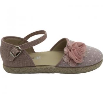 Sandalias de Niña Chuches Valenciana Ceremonia 36000/Yute-0519 Rosa Palo
