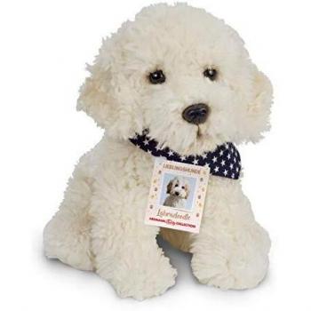Teddy Hermann 91939 Perro Labradoodle 28 cm, Peluche, mit Sternchen-Halstuch, Sonderedition Lieblingshunde