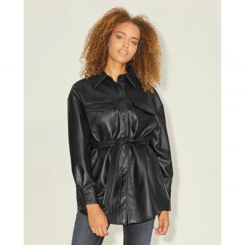 JJXX Luna Faux Leather Belted Jacket for Women