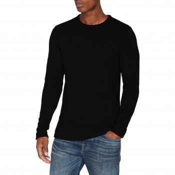 SELECTED HOMME Slhvictor Crew Neck W Noos, suéter para Hombre, Negro Black, Medium