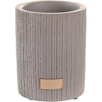 Vaso cemento 8x8x10 mate gris