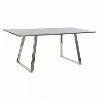 Mesa de Comedor DKD Home Decor Cristal Acero Gris oscuro 180 x 90 x 76 cm