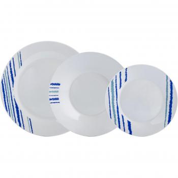 Quid Riviera - Vajilla de 18 piezas, porcelana, multicolor
