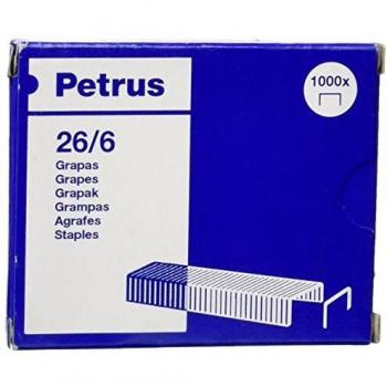 PETRUS 55711 - Grapas galvanizadas de oficina 26/6