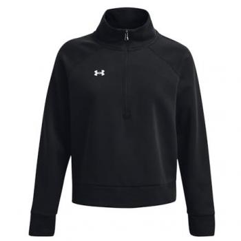 Under Armour Women's Rival Fleece Half-Zip Sweatshirt - Black, Loose Fit, XL