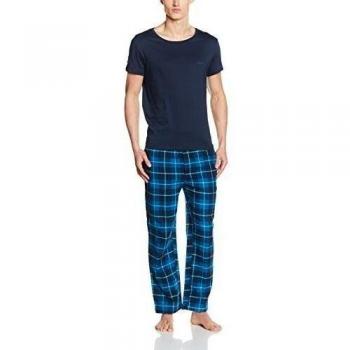 Björn Borg Pyjama Pants, Bb Check & Bb Placed Logo Xmas Box, Pantalones de Pijama para Hombre, Blue