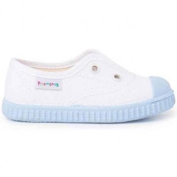 Zapatillas de lona de bebés Pisamonas sin cordones y suela a contraste