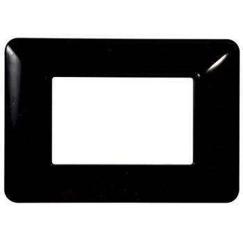 Placa de Plástico Negra 3 Módulos Compatible con BTicino Matix - Serie Solar