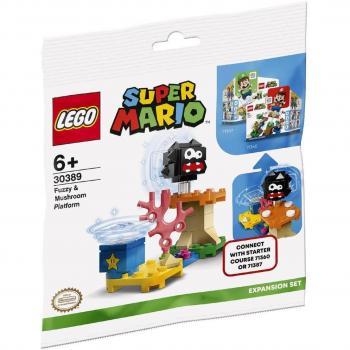 LEGO Super Mario - Set de Expansión: Fuzzy y Plataforma Champiñón, 30389