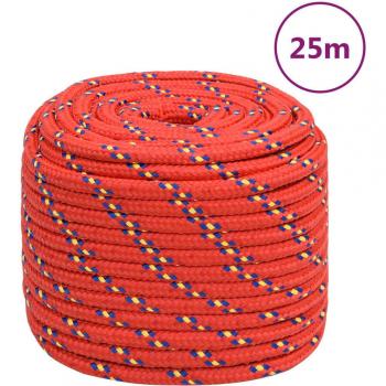 Cuerda de barco polipropileno rojo 18 mm 25 m
