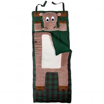 LazyOne Kid's Bolsa de Dormir con la Almohada Moose