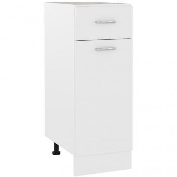 vidaXL White Drawer Cabinet with Chest of Drawers, 30x46x81.5 cm, Engineered Wood