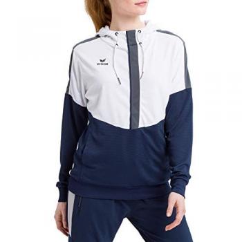 Erima Squad Women's Hoodie White / New Navy / Slate Grey Size 38