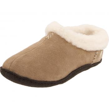 Sorel Nakiska NL1474 - Pantuflas de cuero para mujer, British Tan 265, 36 EU