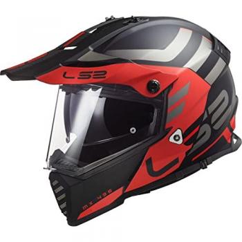 Casco LS2 MX436 Pioneer Evo Adventurer negro mate / rojo