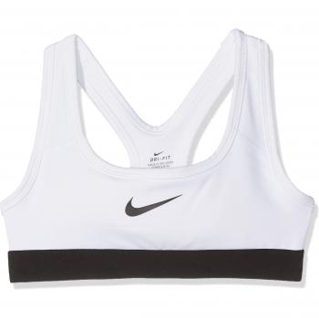 Nike G Np Bra Classic Sujetador Deportivo, Niñas, Blanco / Negro, XL