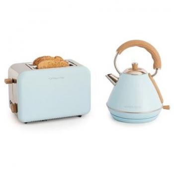 Pack Tostadora Retro Azul y Hervidor de Agua 1.7 L