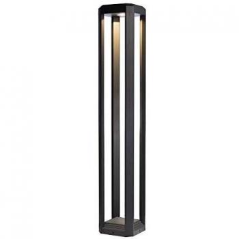 Bolardo LED Rubkat, gris, altura 80 cm, montaje fijo, 13 W