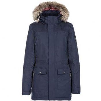 Trespass ROSARIO - Chaqueta impermeable para mujer, Mujer, Chaqueta impermeable con capucha extraíble y cordón ajustable en la cintura., FAJKRATR0014_NA1M, azul marino, M