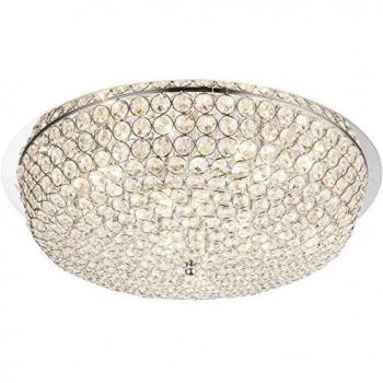 Lámpara de Techo Cristal Emilia LED con Diseño Cromado y 990 lm