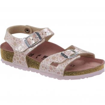 Birkenstock Rio, Sandalia con Pulsera para Niñas, Rosa Metallic Stones Rose, 27 EU
