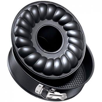 Molde desmontable Zenker Pure con fondo plano y de tubo, 26 cm, color negro