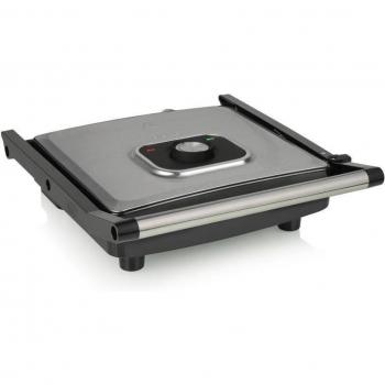 Parrilla Eléctrica Tristar GR-2858, 2000W, Superficie Anti-adherente de 30x26 cm, Termostato Ajustable, Luz Indicadora