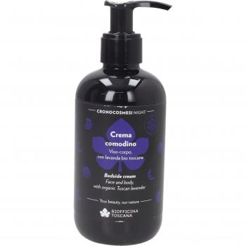 Crema Comodino Hidratante Emoliente Relajante de Noche con Lavanda - Biofficina Toscana, 250 ml