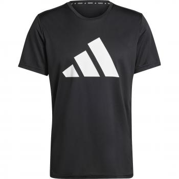 Camiseta de running adidas Run It hombre negro puro, manga corta, talla XXL