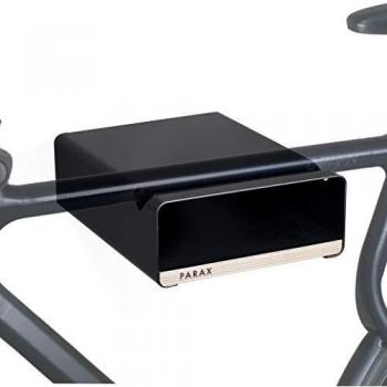 Soporte de pared para bicicletas S-RACK - Madera y aluminio - Estante negro - Almacenamiento interior