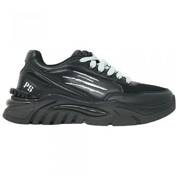 Plein Sport Men's Black Scratch Logo Sneakers - Size UK 9
