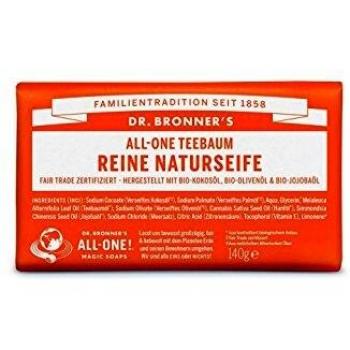 Dr. Bronner's Vegan Fair Trade Tea Tree Bar Soap 140 g