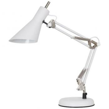 Lámpara de Mesa Industrial con Brazo Articulado en Aluminio