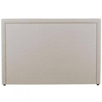 Cabecero de cama ALVISE - Tela efecto lino - 160 cm - Beige - Clásico y Elegante