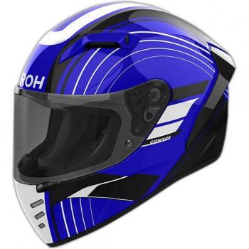 Casco integral de moto Airoh Connor Achieve Azul Brillante, Negro Blanco Azul (M)