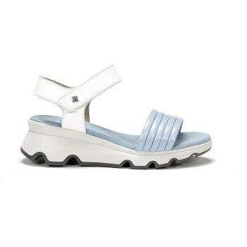 Dorking by Fluchos Mujer Sandalias de Cuña de Piel D9023SELA1 Azul y Blanco