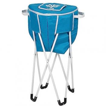 Aktive Nevera Plegable con Soporte Plateado, Nevera portátil plegable para camping, modelo AKTIVE 63020, Mini Nevera para Camping Plegable, medidas 46 x 46 x 88 cm, material