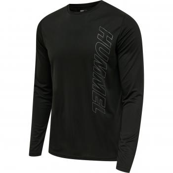 Hummel TE Topaz Long Sleeve Athletic Top - Black, Size S, Male