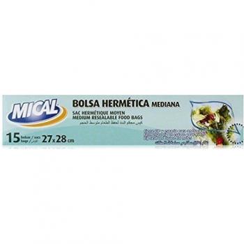 Mical - Bolsa hermética - Mediana, 27x28 - 15 bolsas