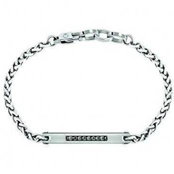 Sector No Limits Pulsera para hombre, Colección BASIC, larga 21 cm, de acero y cristales - SZS44