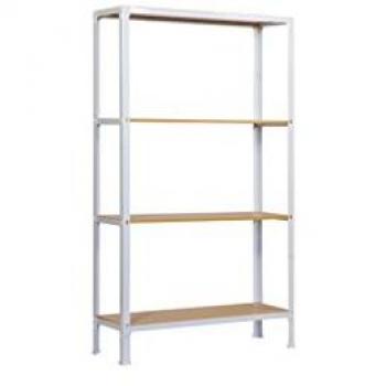 Estantería Simonhome Click Wood Plus 4/300 Blanco/MDF - 22M100206168034 - Simon Rack, Kit Estantería Simonrack SI1353, dimensiones 1600 x 1000 x 300 mm