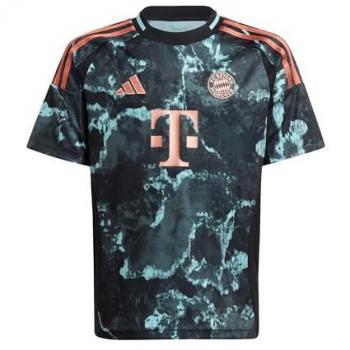 Camiseta de Fútbol Infantil Segunda Equipación Bayern Munich 2024/25 - Color Negro - Talla 135-140 CM - Poliéster Mesh