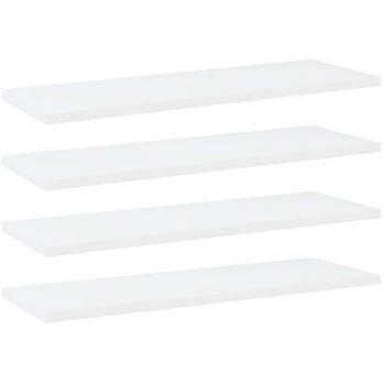 Estantes para librería 4 piezas Blanco 60x20x1,5 cm Madera multicapa
