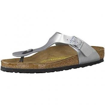 Birkenstock Gizeh Birko-Flor Women's Flip Flop Sandals - Silver - UK 7.5 EU 41 Regular