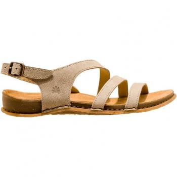 Sandalias de mujer de cuero negro con plantilla anatómica