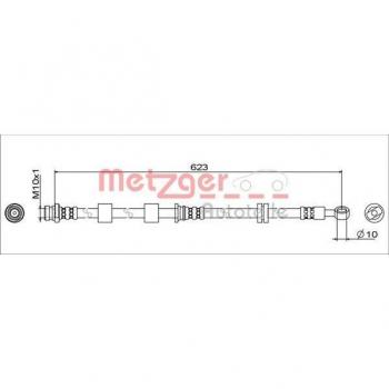 Latiguillo de freno delantero derecho METZGER 4111742 para Mitsubishi ASX, Eclipse y Outlander